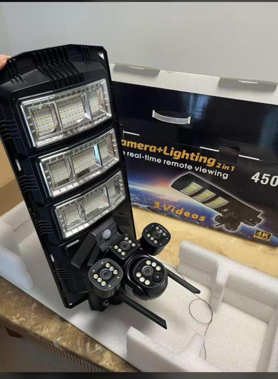 4K Solar Street Light + CCTV (2-in-1)
