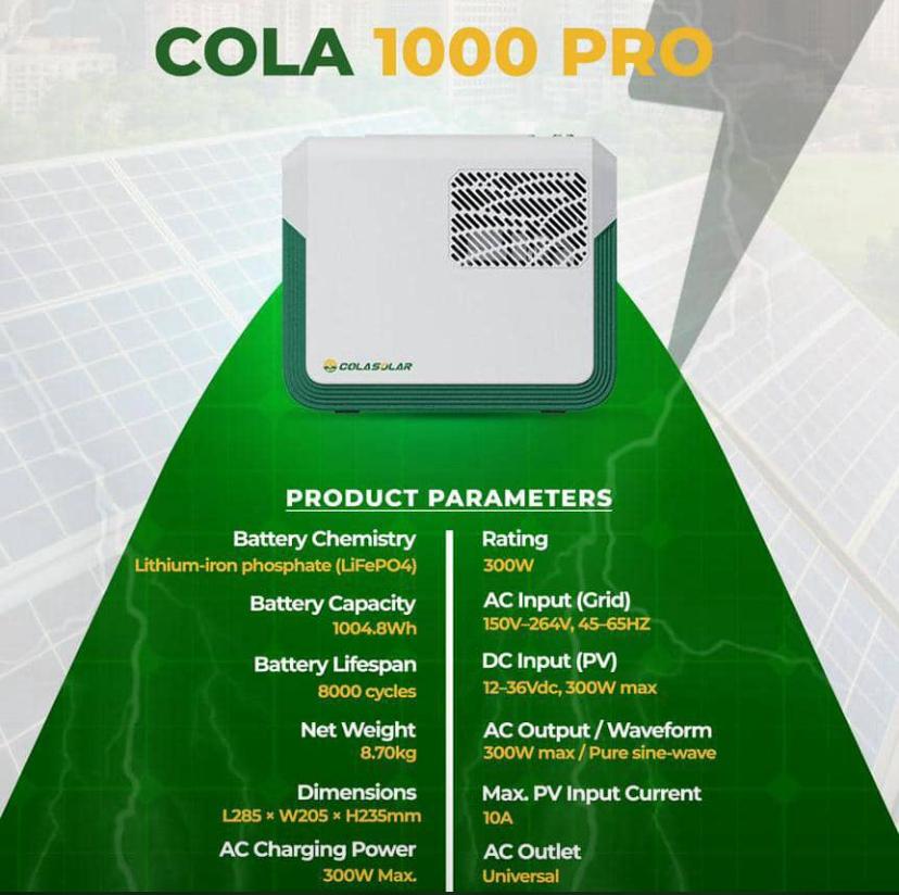 COLA 1000 PRO Portable Power Station
